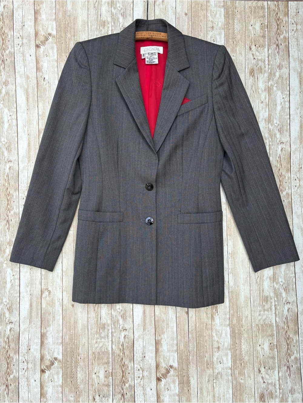 ESCADA Wool Double Button Blazer Silk Lining